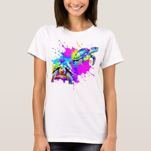 Ljusfärgsköldpaddor T Shirt (Framsida)
