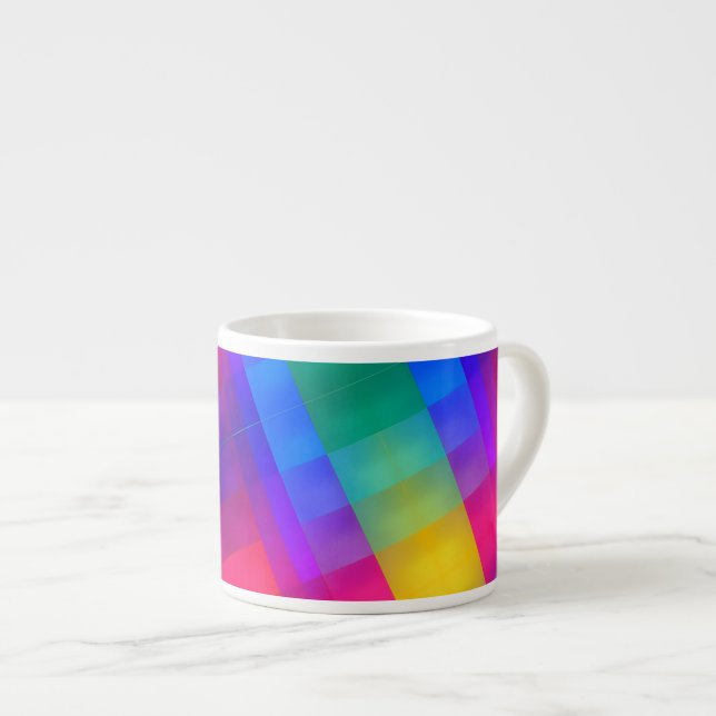 Ljusfärgsrutnät Espressomugg (Framsida höger)