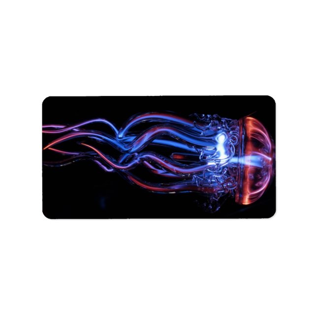 Ljusfenomenet coola maneter adressetikett (Framsidan)