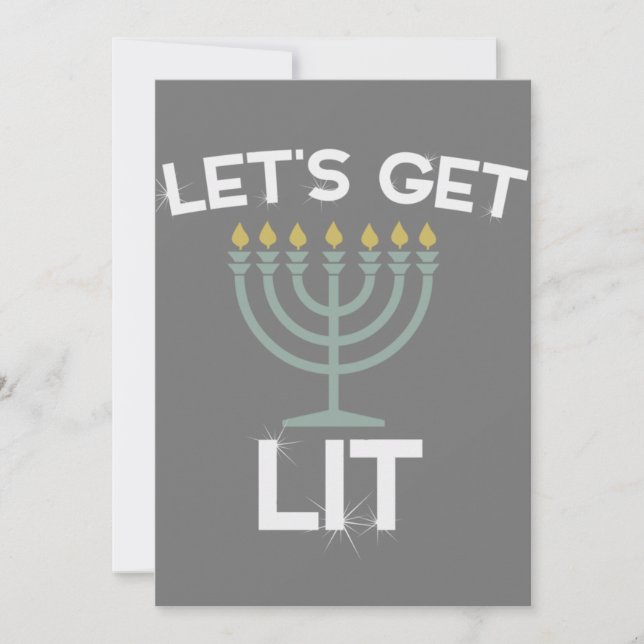 Ljusfest Menorah Chanukka Inbjudningar (Framsida)