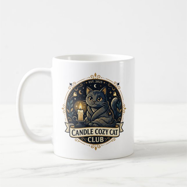 Ljusfilt katt kattpappa presentidé - Ljusfilt katt Kaffemugg (Vänster)
