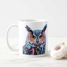 Ljusfjädrar i Uggla i flytande Bläck Kaffemugg