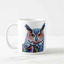 Ljusfjädrar i Uggla i flytande Bläck Kaffemugg