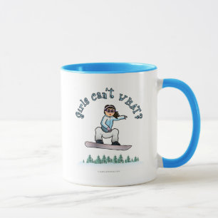 Ljusflickor Snowboarding Mugg