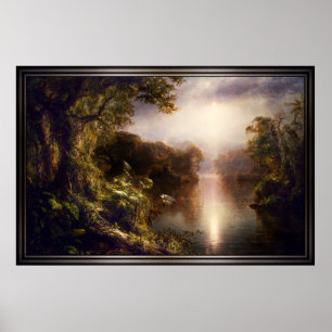 Ljusfloden av Frederic Edwin Church Poster