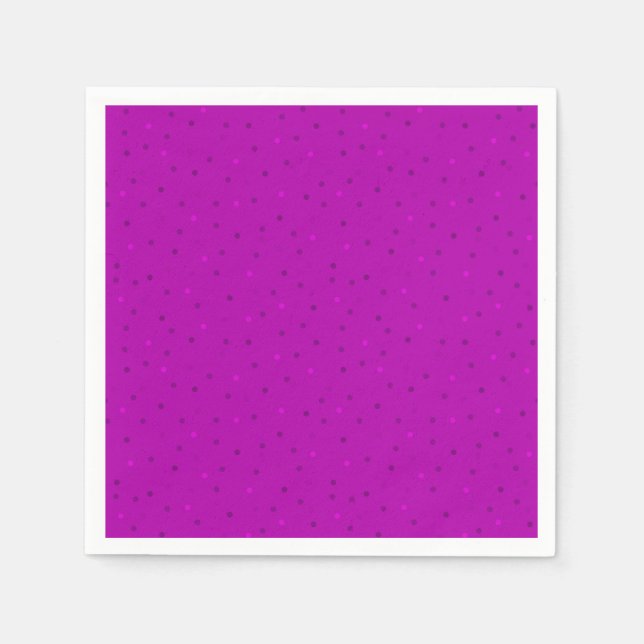 Ljusfull fuchsia med liten polka dots. pappersservett (Framsidan)