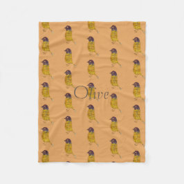 Ljusfunny Little Bird Mönster Fleece Blanket
