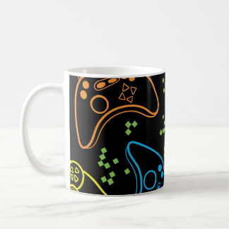 Ljusfyllda spel: coola mönster. kaffemugg