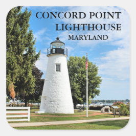 Ljusfyr för Concord Point, Maryland Square Sticker Fyrkantigt Klistermärke