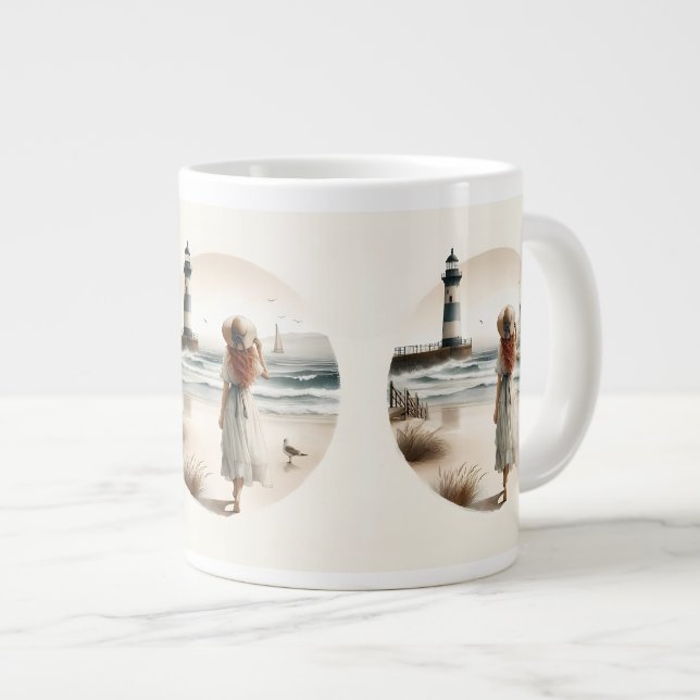Ljusfyr i havet jumbo mugg (Framsida höger)