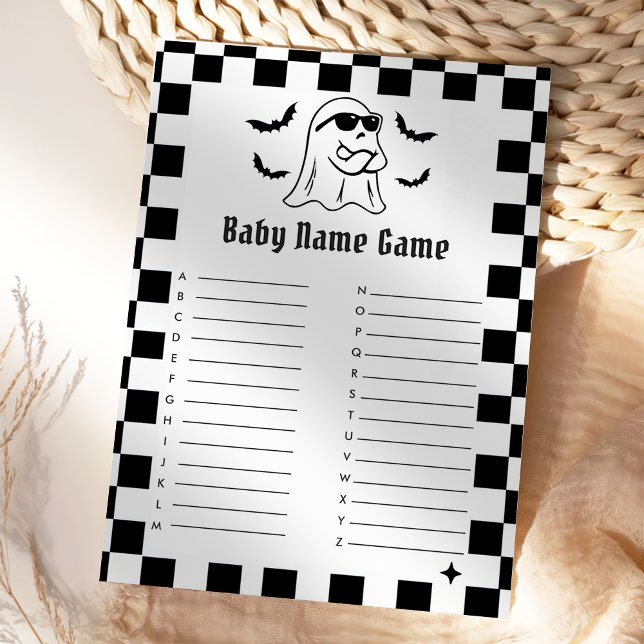 Ljusgekort för Halloween Baby Namn Inbjudningar (Skapare uppladdad)