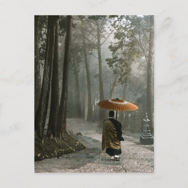 Ljusgenombrott när Munk är avsett för Temple-steg Vykort (Framsida)