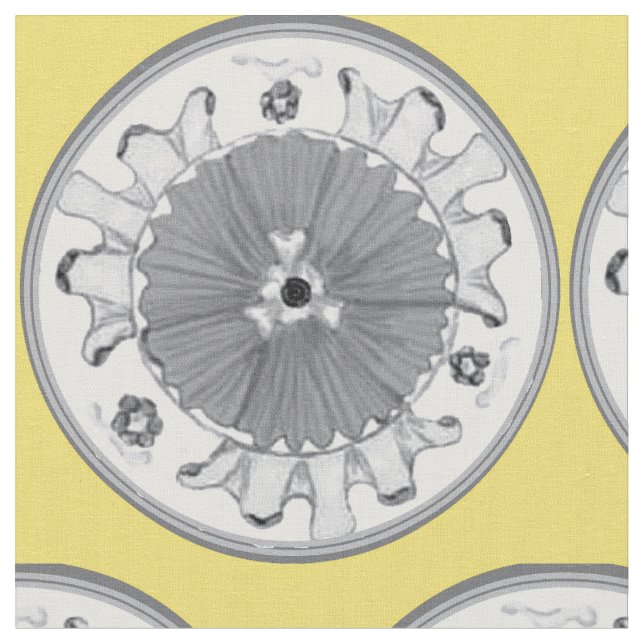 Ljusgenomlysning Blommigt Medallion Belysning och  Tyg (Närbild)