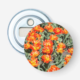 Ljusgingertulpaner med röd orange flasköppnare