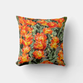 Ljusgingertulpaner med röd orange kudde