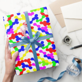 Ljusglad prickig sicksack-mönster presentpapper