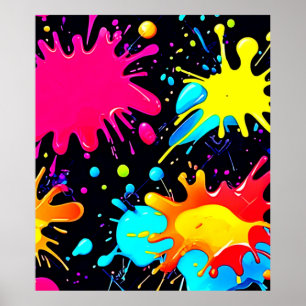 Ljusglad stänkkonstexplosion poster