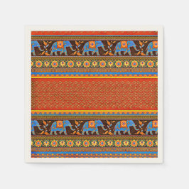 Ljusglada elefanter pappersservett