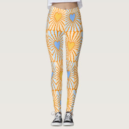 Ljusglada hjärtan leggings