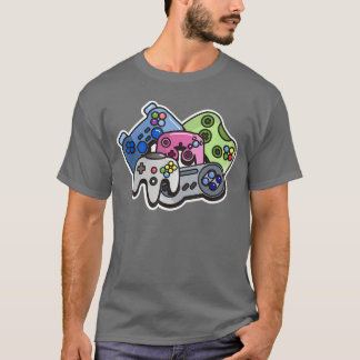 Ljusglada spelkontroller Video nörd spelande nörd T Shirt