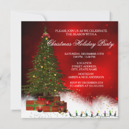 Ljusglänsande Julgransfest Inbjudningar