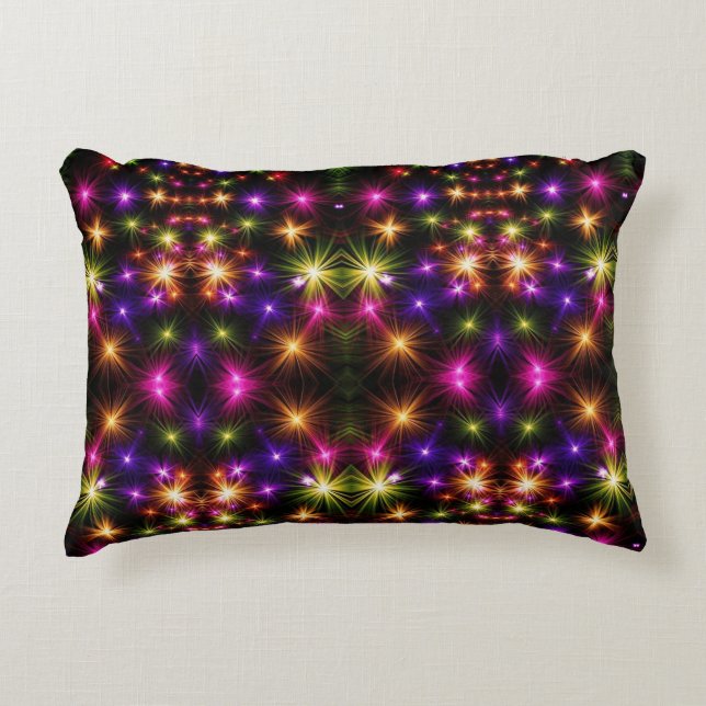 Ljusglänsande Stjärnexplosion Sherpa Kast Prydnadskudde (Framsidan)