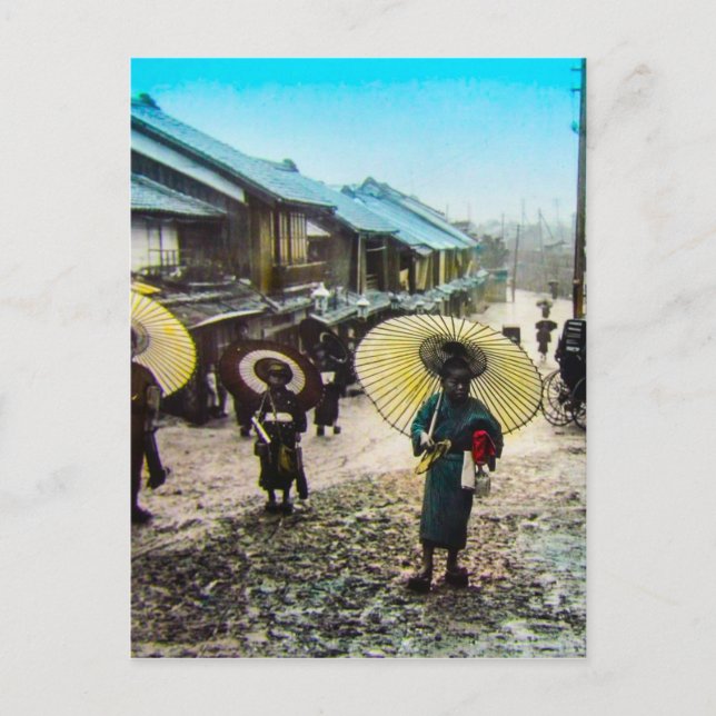 Ljusglidskolbarn i glaset TAKAGI Vykort (Framsida)