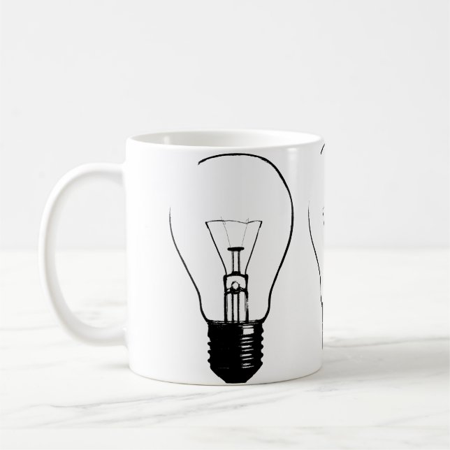 Ljusglöd Lampa Grafik Rolig Mugg (Vänster)