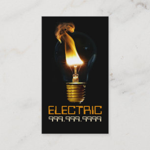 Ljusglödlampa för elektrisk elektricitet visitkort