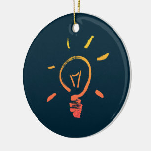 Ljusglödlampa, glödlampslampa, smart elektriker julgransprydnad keramik