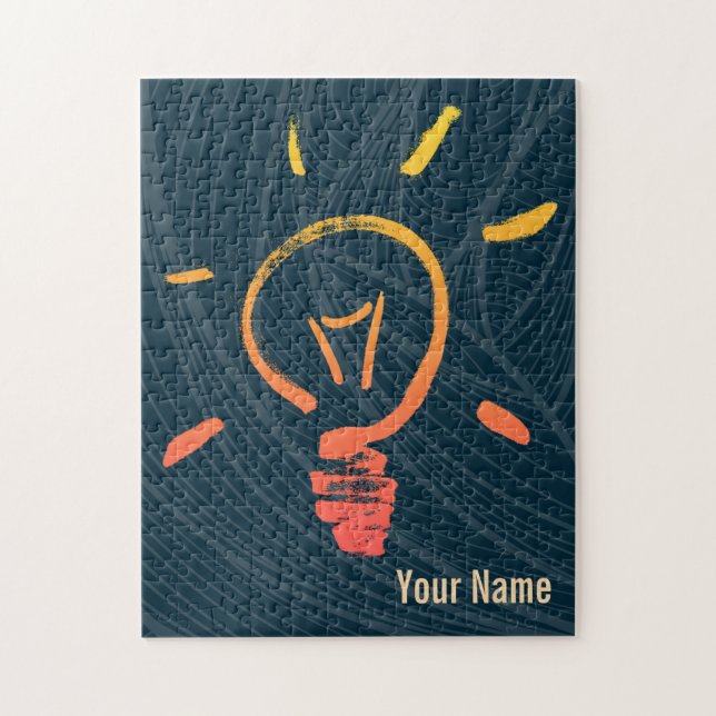 Ljusglödlampa, glödlampslampa, smart elektriker pussel (Vertikal)