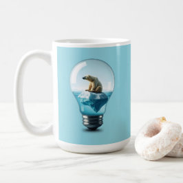 Ljusglödlampa Isberg - Isbjörn i en Ljusglödlampa Kaffemugg
