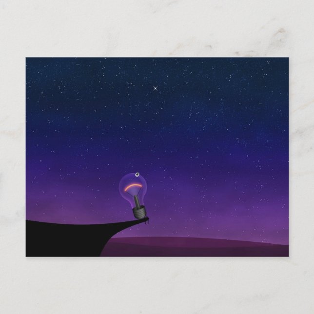 Ljusglödlampa Vykort (Framsida)