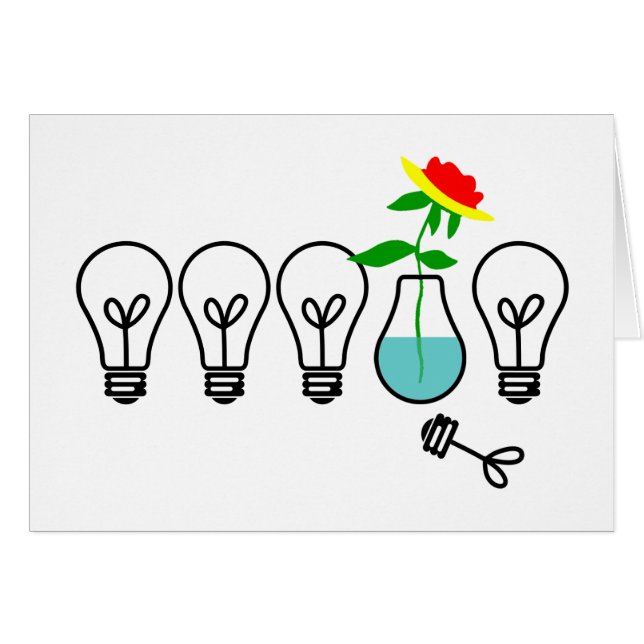 Ljusglödlampor! Hälsningskort (Framsidan Horizontal)