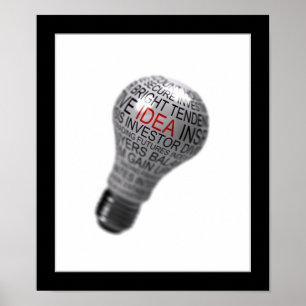 Ljusglödlampskoncept Poster