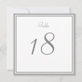 Ljusgrå Bordskort för Bröllop