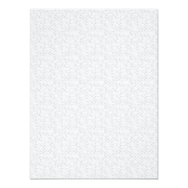 Ljusgrå geometrisk blommig | Modern sommar mönster Fototryck (Framsidan)