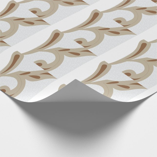 Ljusgrå geometrisk blommig | Modern sommar mönster Presentpapper (Hörn)