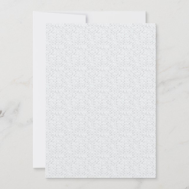 Ljusgrå geometrisk blommönster tack kort (Baksida)