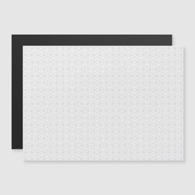 Ljusgrå geometrisk kakel mönster magnetisk inbjudningskort (Fram/baksida)