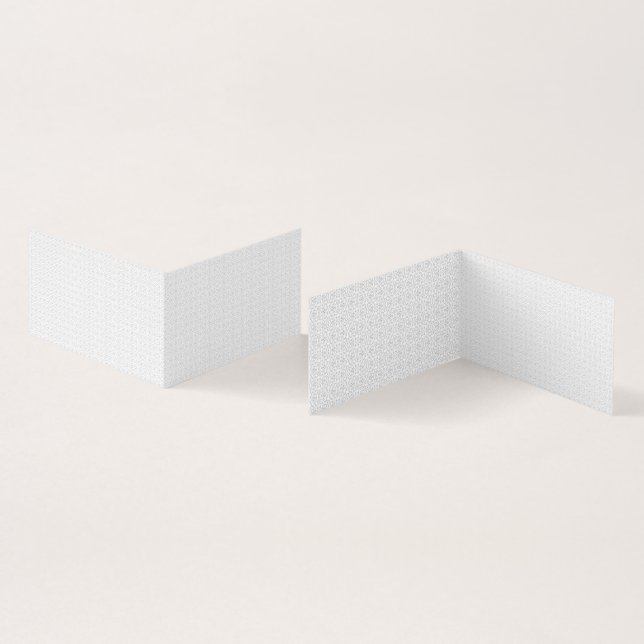 Ljusgrå geometrisk kakel mönster visitkort (In- och utsida)