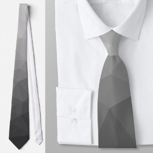 Ljusgrå Gradient Geometriskt Nätmönster Slips