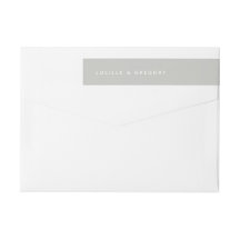 Ljusgrå minimalistiska förnamn Wrap Around