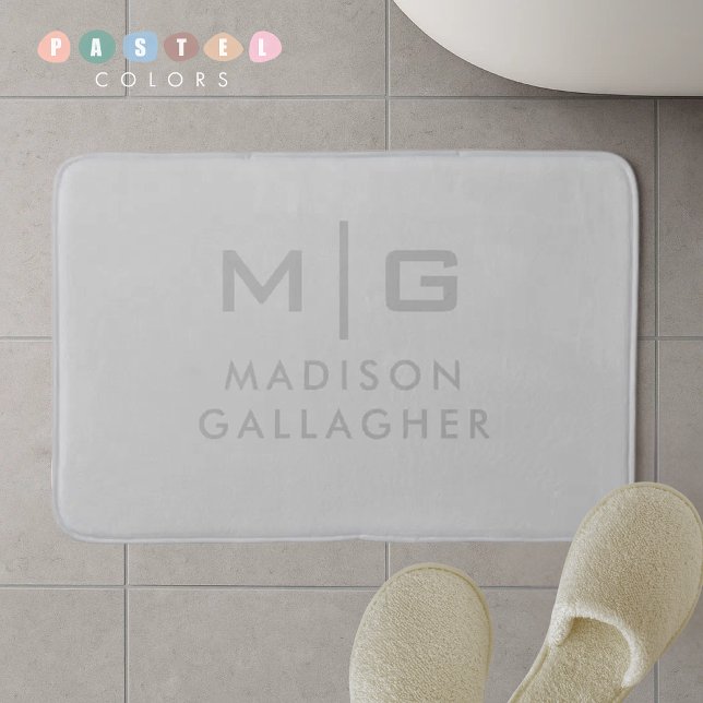 Ljusgrå pastell stålgrå färg badrumsmatta (Solid Soft Light Gray Pastel Steel Grey Color Bath Mat
)