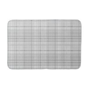 Ljusgrå Plaid Mönster Minimal Chic Design Badrumsmatta
