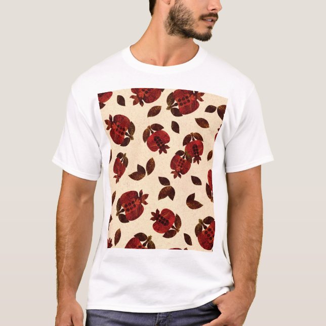 Ljusgranater: handgjord repeterande mönster. t shirt (Framsida)