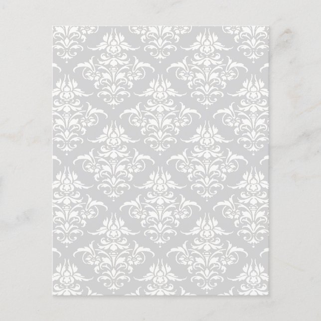 Ljusgrått damastmönstrat scrapbook (Framsida)