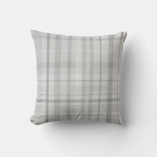 Ljusgrått rutmönster minimalistisk chic design kudde