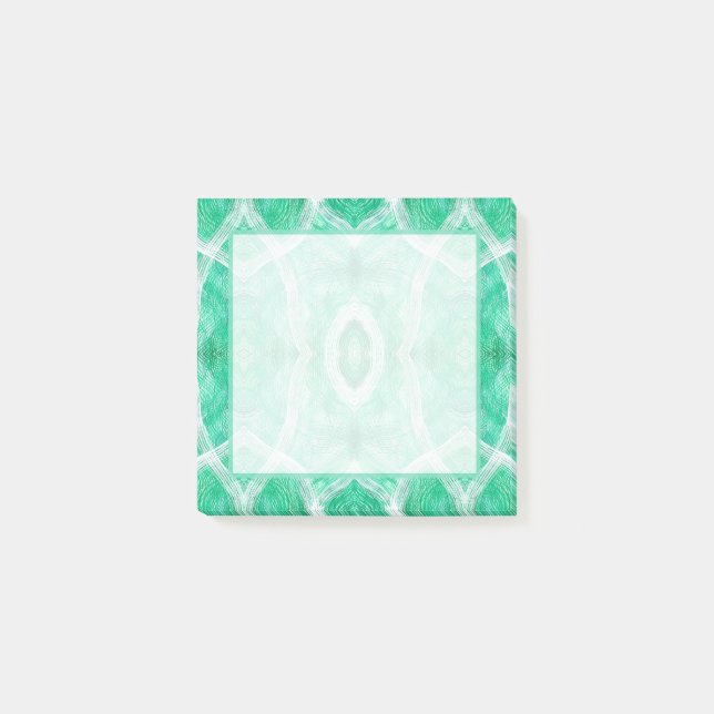 Ljusgrön Abstrakt Akvarellkonst Post-it Block (Framsida)