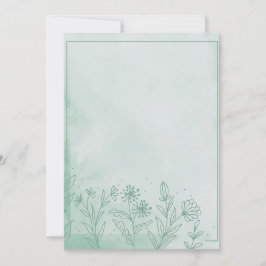 Ljusgrön Blommig Inbjudningar